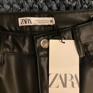 Zara Vegan Leather Pants